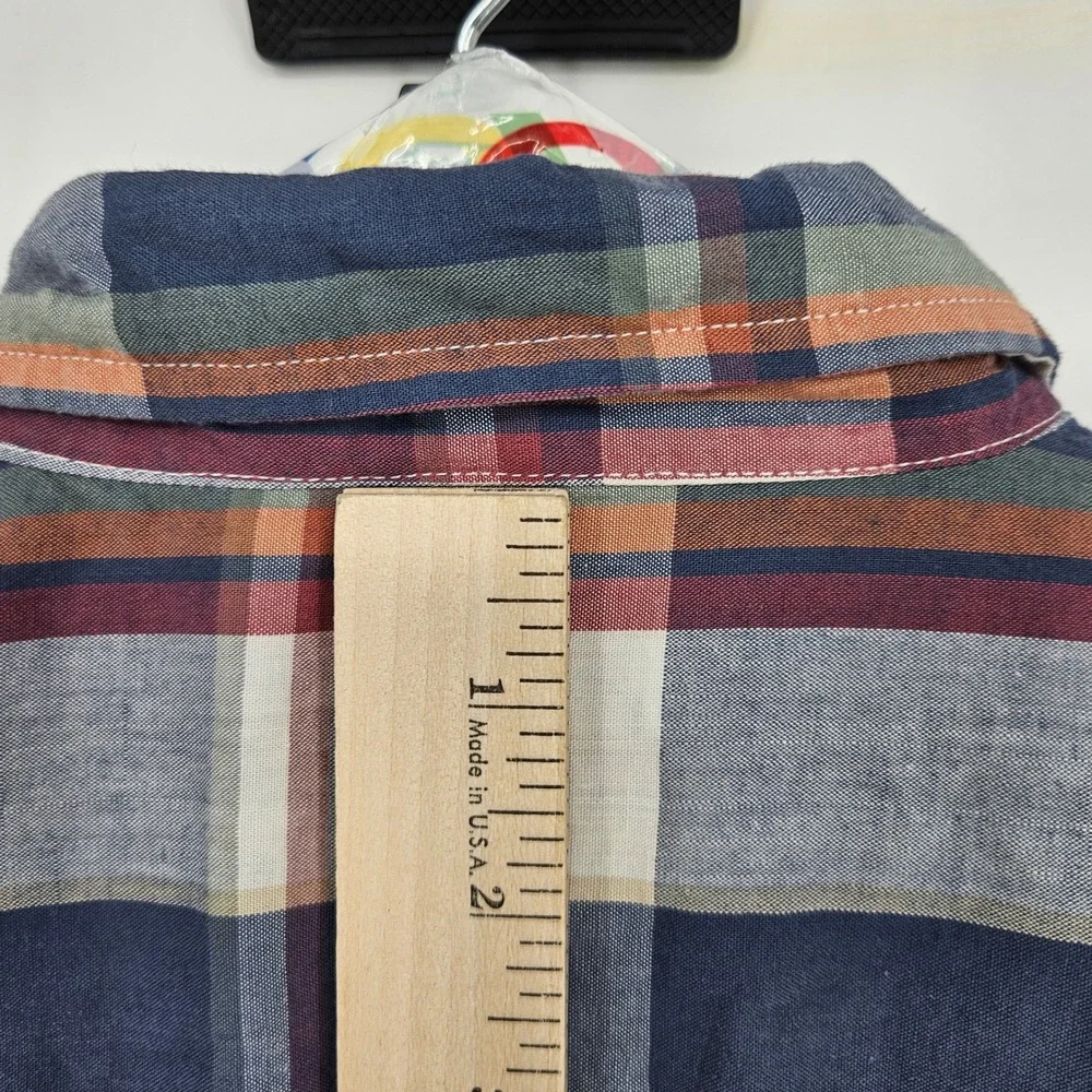Pendleton Shirt‎ Mens Large Plaid Button Down Short Sleeve Casual FLAWS